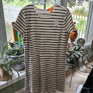 Joe Fresh Black and White Striped Dress